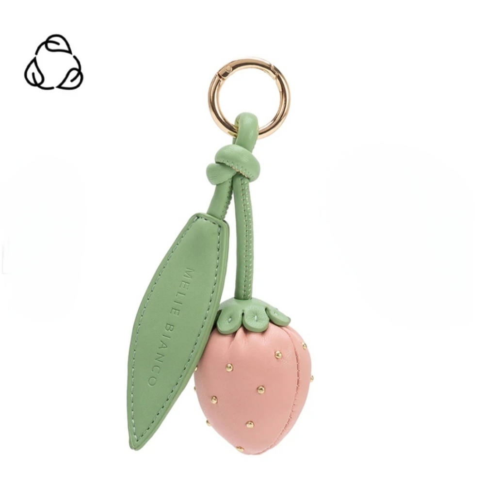 Melie Bianco Strawberry Pink Bag Charm